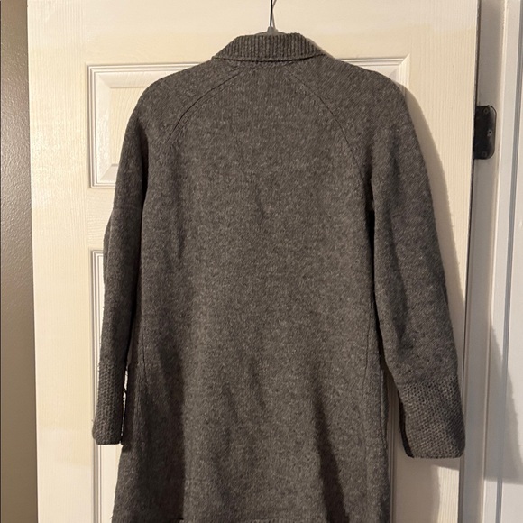 Gray Women's wool sweater Coat - Picture 9 of 11